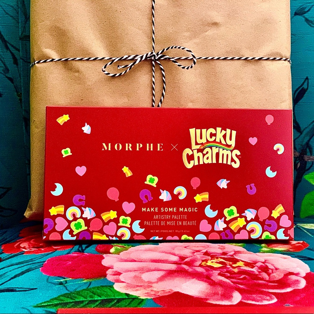 Morphe x Lucky Charms Eyeshadow Palette plus Brush /Makeup Bag Set NEW